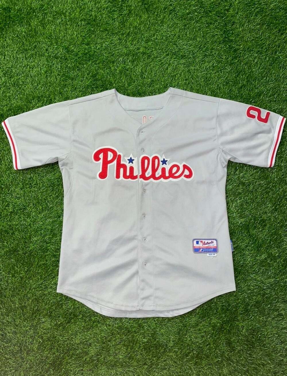 Majestic Philadelphia Phillies Utley 26 Jersey Size 50